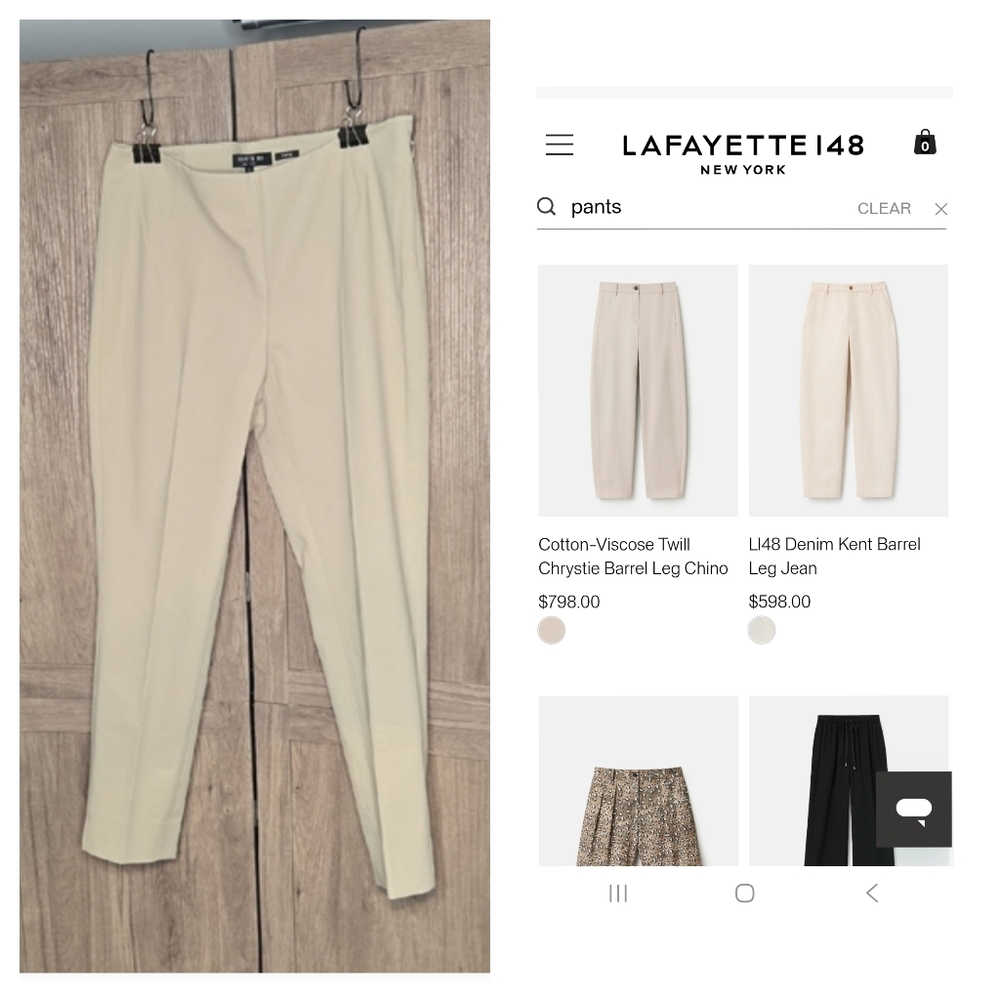 Lafayette Women Beige Capri Size 4 (800$ On Site)